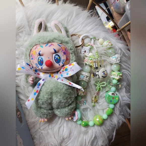 Green Grape Labubu Custom Clown! - Picture 3 of 3